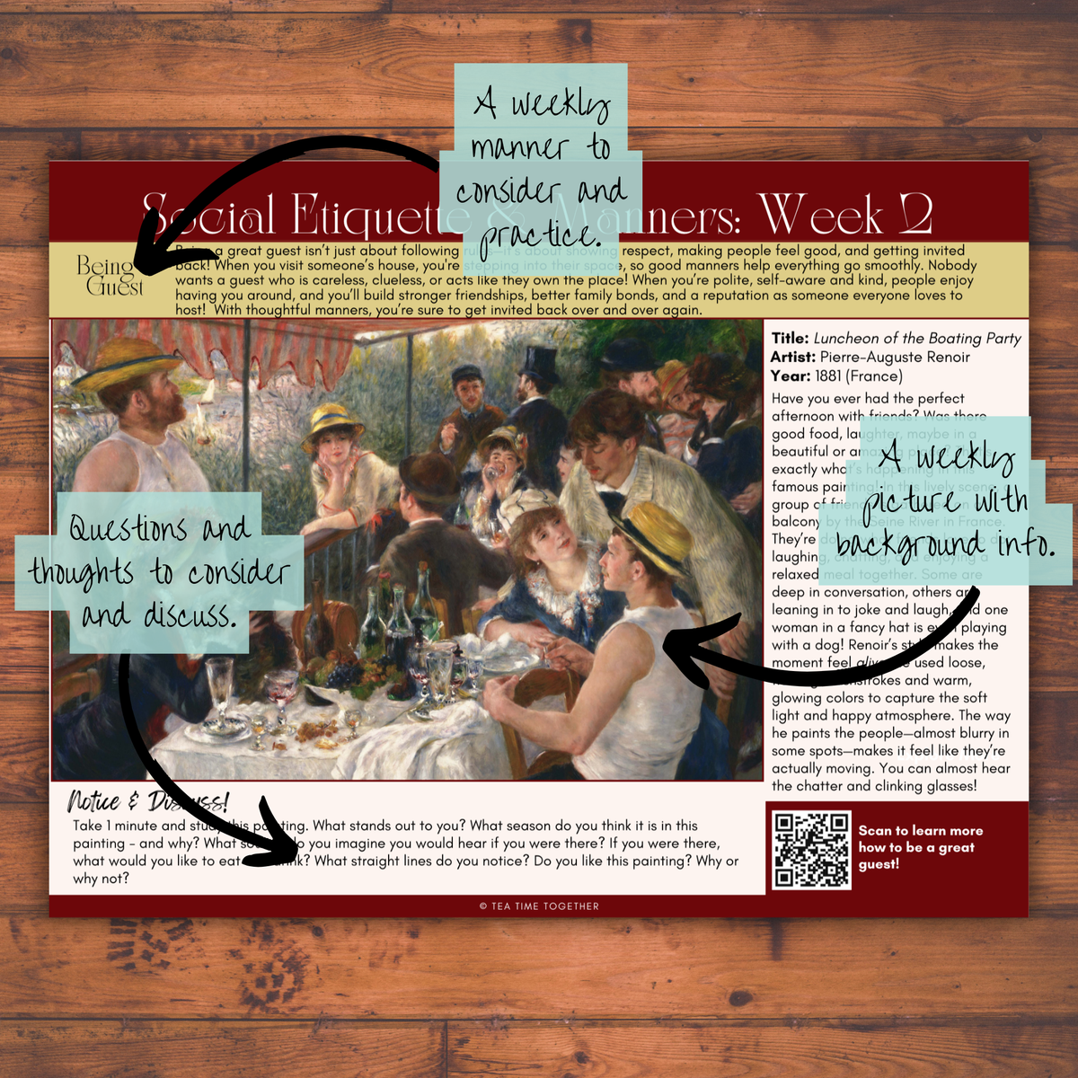 Etiquette & Manners Tea Time Guide