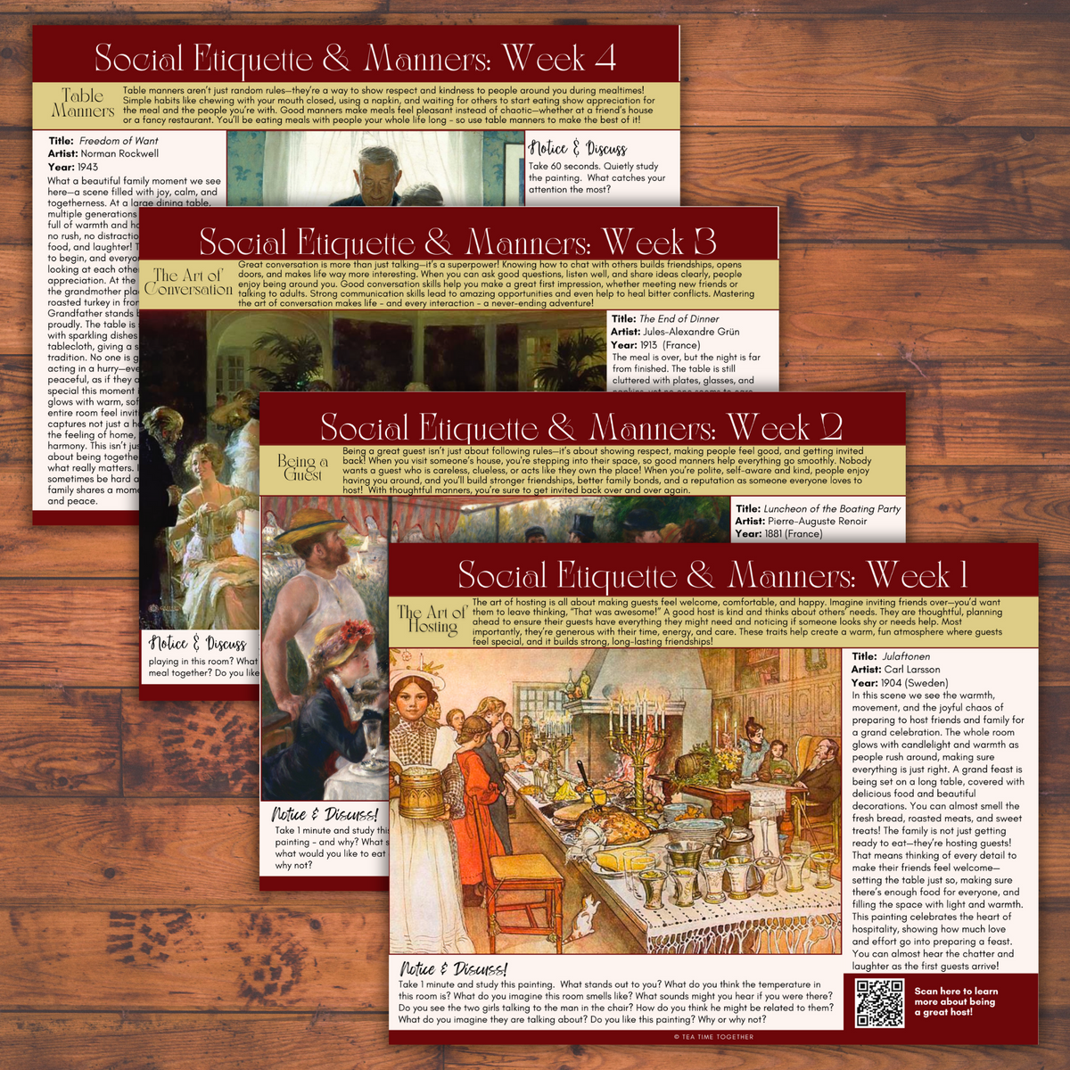 Etiquette & Manners Tea Time Guide