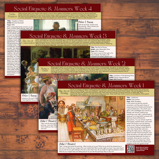 Etiquette & Manners Tea Time Guide