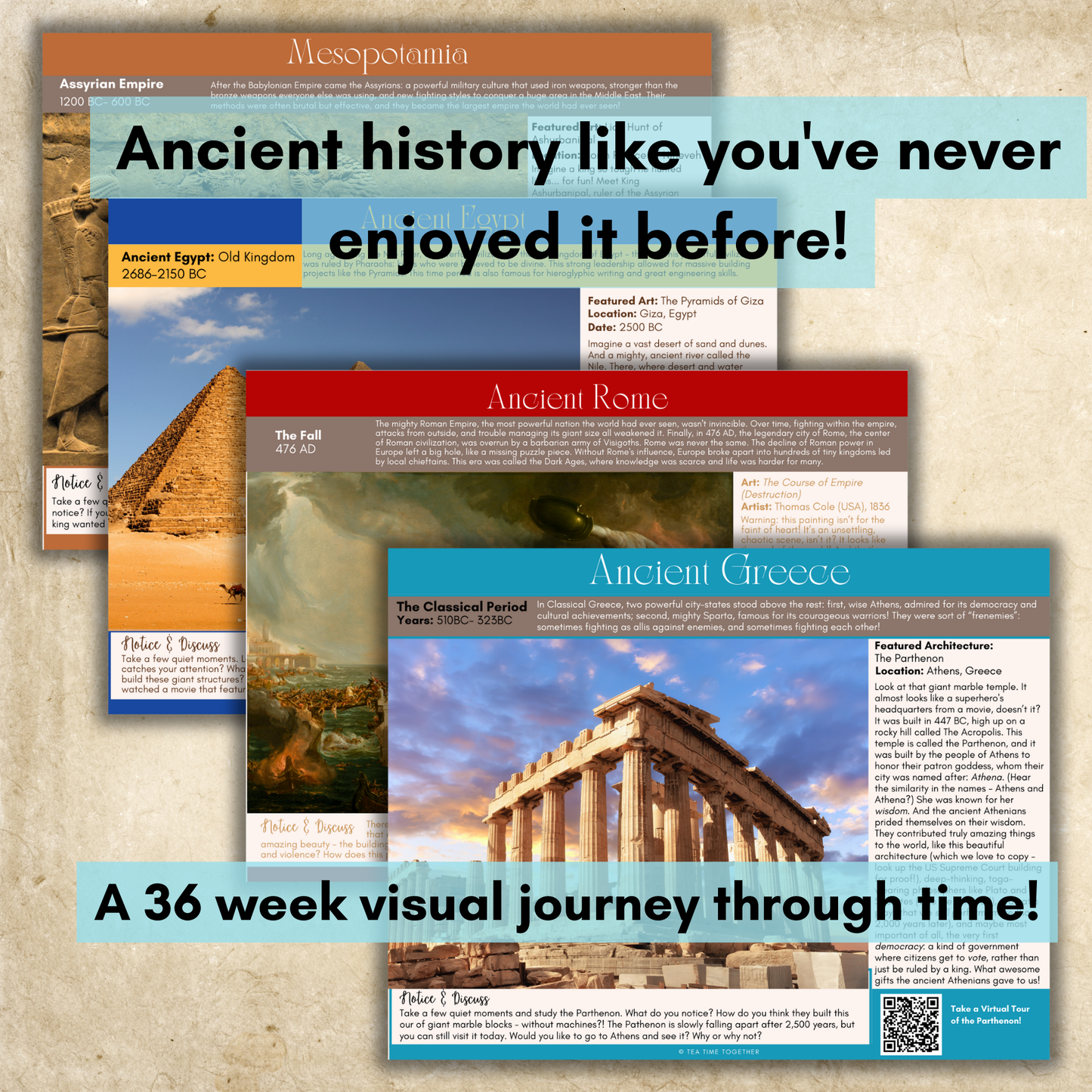 Co-Op/Group Bundle (6 or more families): Ancient History Tea Time Full Set (9 Units)