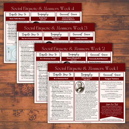 Etiquette & Manners Tea Time Guide