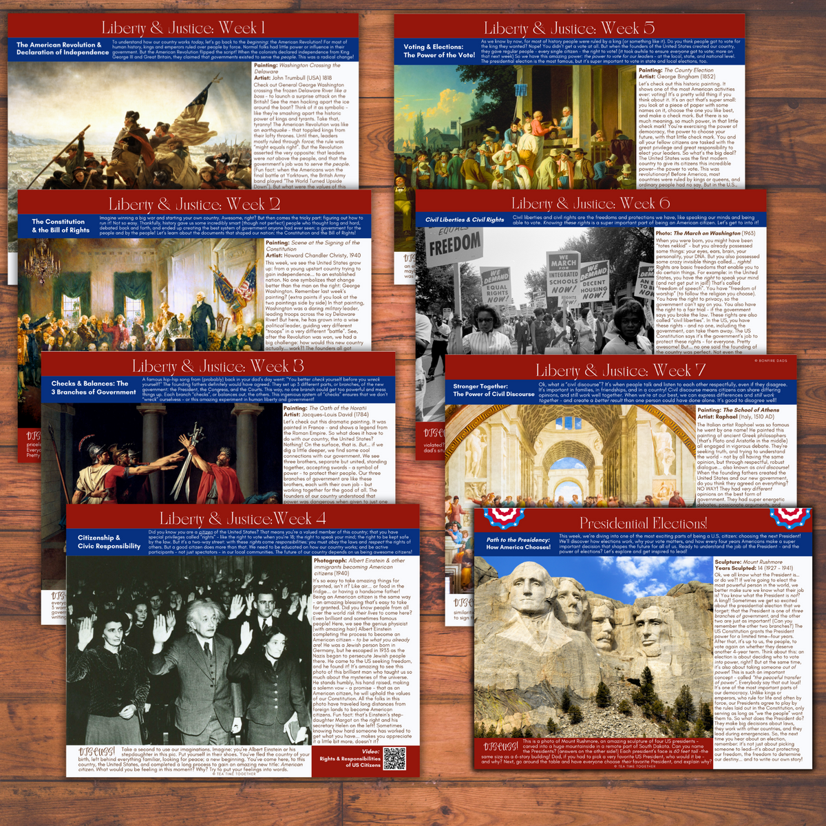 Bonfire Dads! Liberty & Justice: Family Conversations on American Civics