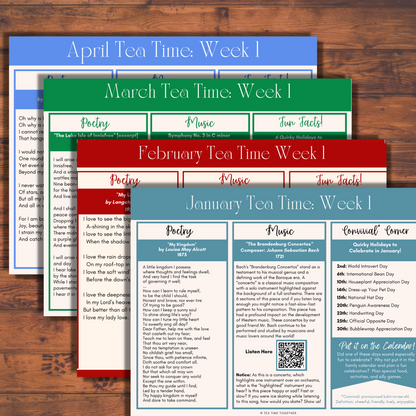 Bundle: 1 Year (12 sets) of Seasonal Guides