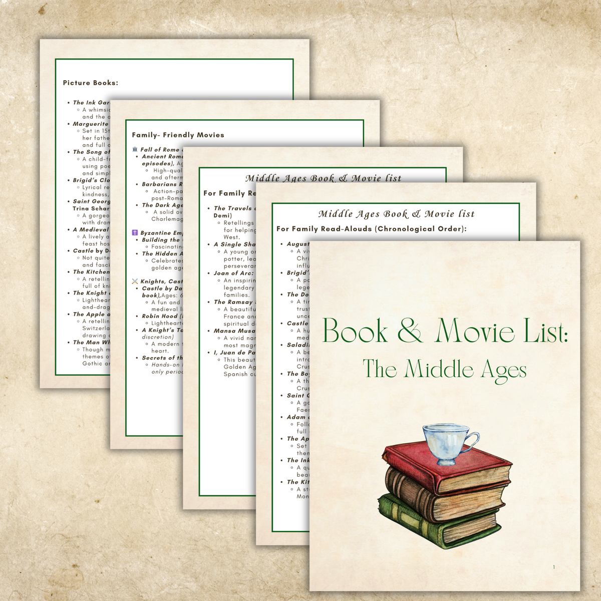 SMALL CO-OP/Group Bundle: Middle Ages History Full Set -24 Weeks (for 5 or fewer families)